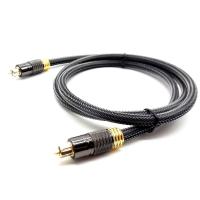 Buy cheap Gold Plated Fiber Optic Audio Cable , Braided Jacket Fiber Data Cable Metal product