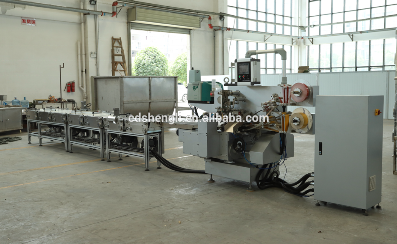 Robatech Gluing Seal 260ppm Chocolate Envelope Wrapping Machine for Plastic Packaging