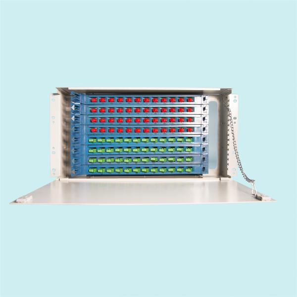 ROHS Fiber Optic Patch Panel 12~144 Port Telecom Central Office Patching