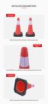 70cm Warning Directional Cone For Traffic Safety With Yes/No Base EVA/PVC/EPDM