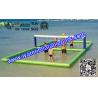 Buy cheap Green Beach Volleyball Field / Outdoor Floating Inflatable Volleyball Court from wholesalers