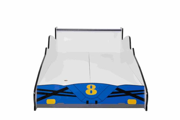 Buy cheap Blue Durable Wooden Race Car Toddler Bed With Colorful Character Graphics from wholesalers