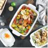 Buy cheap Nonstick Custom Ceramic Bakeware Sets , Red Porcelain Ceramic Lasagna Pans from wholesalers