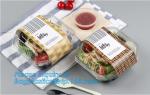 Disposable Plastic Food Packaging salad bowl with lid,clear small food dessert