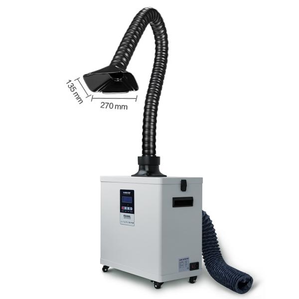 FES200L Mobile Fume Extractor Machine , Industrial Smoke Purifier With Square