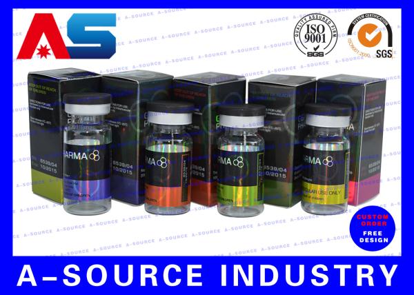 Metalic Foil Cardboard 10ml Vial Boxes For Glass Bottles Moving Hologram