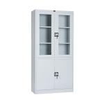 Steel Storage Metal Upright Filing Cabinet Glass Swing Door Metal Storage