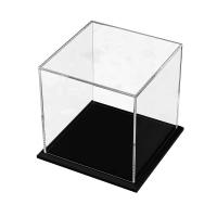 Buy cheap Clear Acrylic Display Case Assembled Cube Display Box Stand Dust-proof product