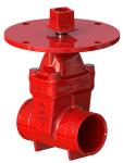 ANSI B16.10 Flange Or Groove Type Non Rising Stem Resilient Seated Valve With