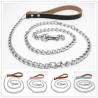 Buy cheap Matching Cowhide Dog Neck Chain Chrome Plated Iron Traction Dog Leash Chain from wholesalers