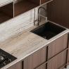 Buy cheap Luxury Modern Wood Door Material Skeleton Line Wood Grain Kitchen Cabinets For Villa from wholesalers