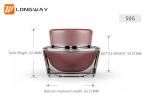 High End Round Cosmetic Bottles , Airless Pump Container Bottle Non Leak