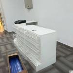 Eco Friendly Supermarket Checkout Counter 2 Meter Cashier Counter