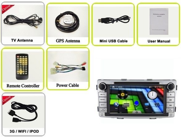 Ouchuangbo Toyota Hilux multimedia player with gps navigation bluetooth iPod RDS mp3 OCB-8621
