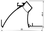 Buy cheap 85*46mm Drywall Metal Profiles Gypsum Plaster LED Profile 6063 T5 Aluminum Alloy from wholesalers