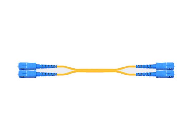 Buy cheap 40G Data Transmission SC Fiber Optic Patch Cord Duplex Single Mode 1310 / 1550nm from wholesalers