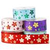 Buy cheap Printed Rainbow Flower On Purple Grosgrain Ribbon For Candy Packaging from wholesalers