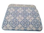 Reversible Blue Microfiber Dish Drying Mat For Bottles Pans Dishes