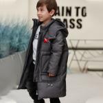 Bilemi Camel Solid Color Boys Parkas Fashion Warm Long Down Jacket Kids Winter
