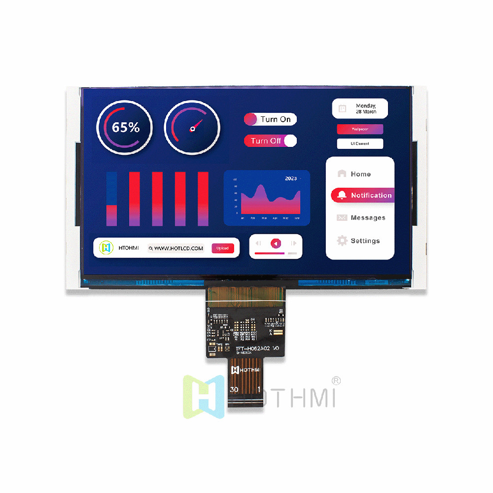 Quality 6.2 Inch 1024x600 Px High Brightness TFT LCD Display With MIPI Interface for sale