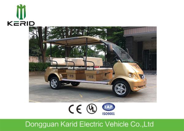 Buy cheap Gold 4Kw Eight Passenger Electric Shuttle Bus Designed For Tourist Attractions from wholesalers