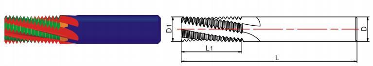 Bspg Inch Size Tungsten Carbide Threading Endmill Cutters for Steel