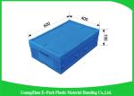 Stackable Plastic Pallet Boxes PP Material , Folding Plastic Crates Transport