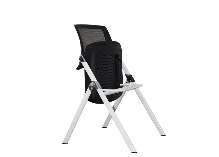 Black PU Caster Plastic Cup Holder Ergonomic Folding Office Chair