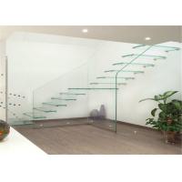 Buy cheap Building Floating Steps Staircase Glass Balustrade Stairs Extremely Aestheticall product