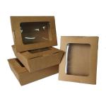 Fast Food Paper Container Take Away Waterproof And Grease Proof Kraft Package