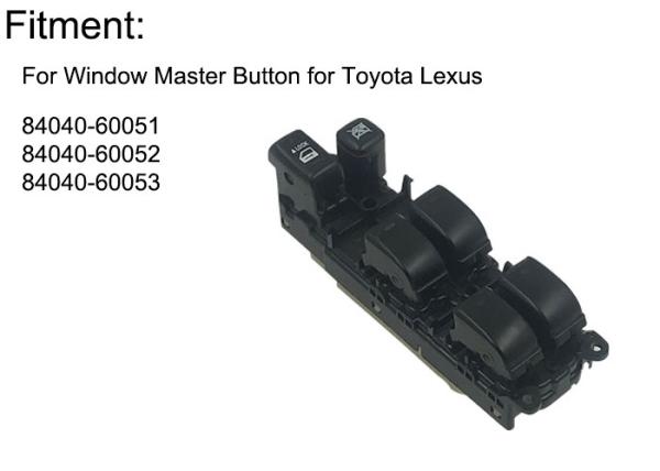 Buy cheap Left Side Toyota Power Window Switch 84040-60052 High Sensitivity ABS Material from wholesalers