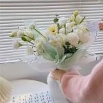 Frosted Flower Wrapping Paper With Wavy Lines Gift Packaging Waterproof Gift