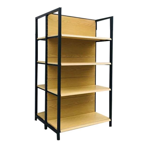 Buy cheap Supermarket Wood Grain Shelving Shop Convenience Store Display Stand from wholesalers