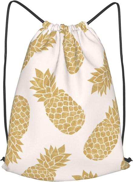 Buy cheap Pineapple Gold Gym Waterproof Drawstring Backpack For Yoga Sport Travel from wholesalers