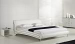 Modern Italian Designer Bed Frame Upholstered in Faux Leather LED Double or King