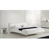 Buy cheap Modern Italian Designer Bed Frame Upholstered in Faux Leather LED Double or King by Limitless Base (White, Double) from wholesalers