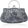 Buy cheap TMORE BEADED SEQUIN DESIGN FLOWER EVENING PURSE LARGE CLUTCH BAG from wholesalers