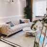Buy cheap Brass Plush Modern Curved Velvet Sectional Sofa Pine Black Living Room from wholesalers