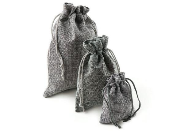 Buy cheap Recyclable Natural Burlap Drawstring Gift Bags For Wedding / Graduation Party from wholesalers