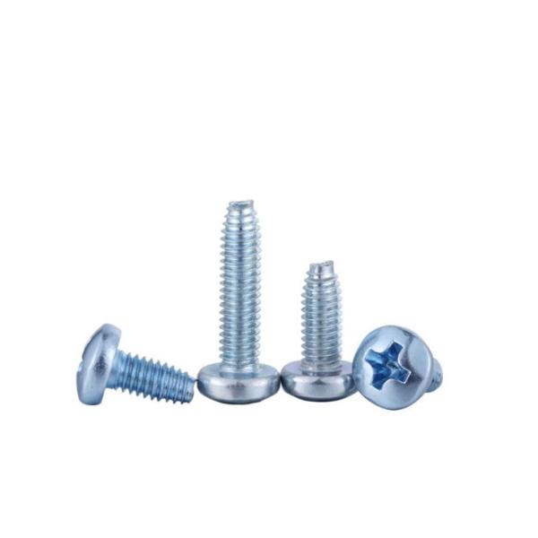 Buy cheap Black Blue Zinc Plated Cross Recessed Pan Head Screws DIN7500 M3 M4 10-12mm Length Steel from wholesalers