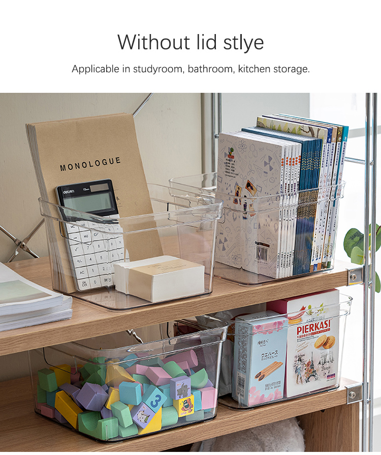 Factory sell transparent plastic storage box rectangular whith lid for clothes