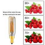 Amber Gold Edison LED Filament Bulbs 4W Antique T25 Decorative Tubular Bulbs