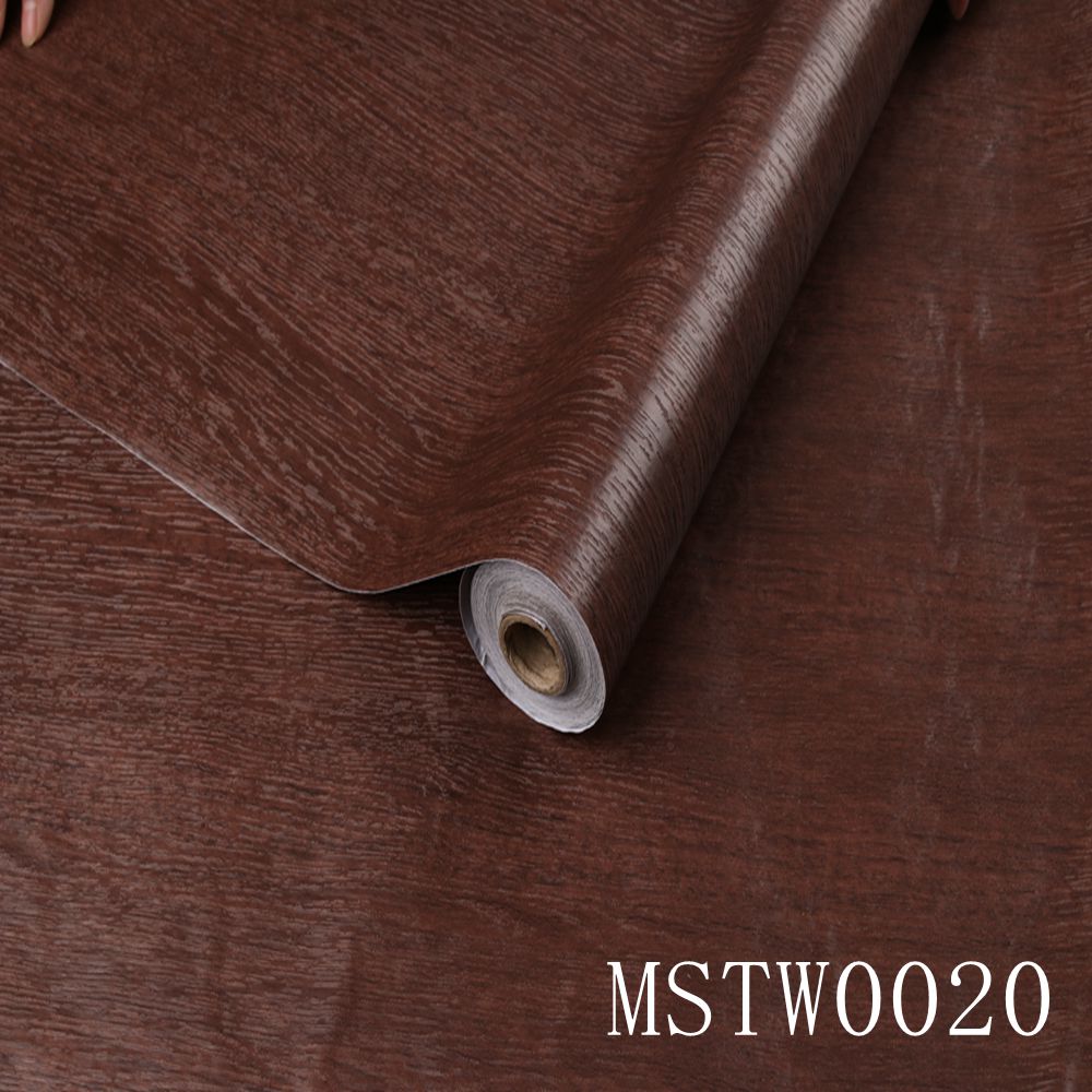Modern Style PVC Natural Embossed Wood Grain Self Adhesive Decorative Wallpaper Sticker oak wood wallpaper