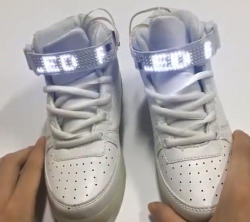 Buy cheap Remote Control Led Screen Shoes , Rechargeable Womens High Top Light Up Shoes from wholesalers