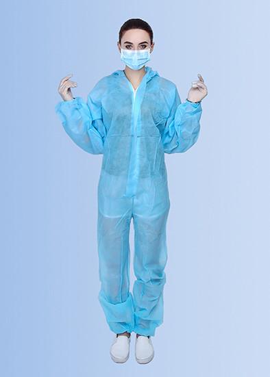 Buy cheap Safety Chemical Protective Blue Disposable Coveralls Suit Waterproof from wholesalers