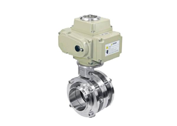 DN25 - DN100 Stainless Steel Valves Electric Actuated Sanitary Welded Butterfly