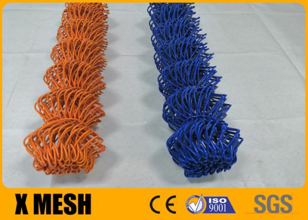 Buy cheap Orange Economical 12 Gauge Chain Link Mesh Fencing PVC Coated from wholesalers