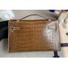 Buy cheap 22cm Crocodile Leather Handbags , Tobacco Leather Square Bag from wholesalers