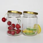 Wide Mouth 16oz 500ml Round Glass Jar For Peanut Butter Jam