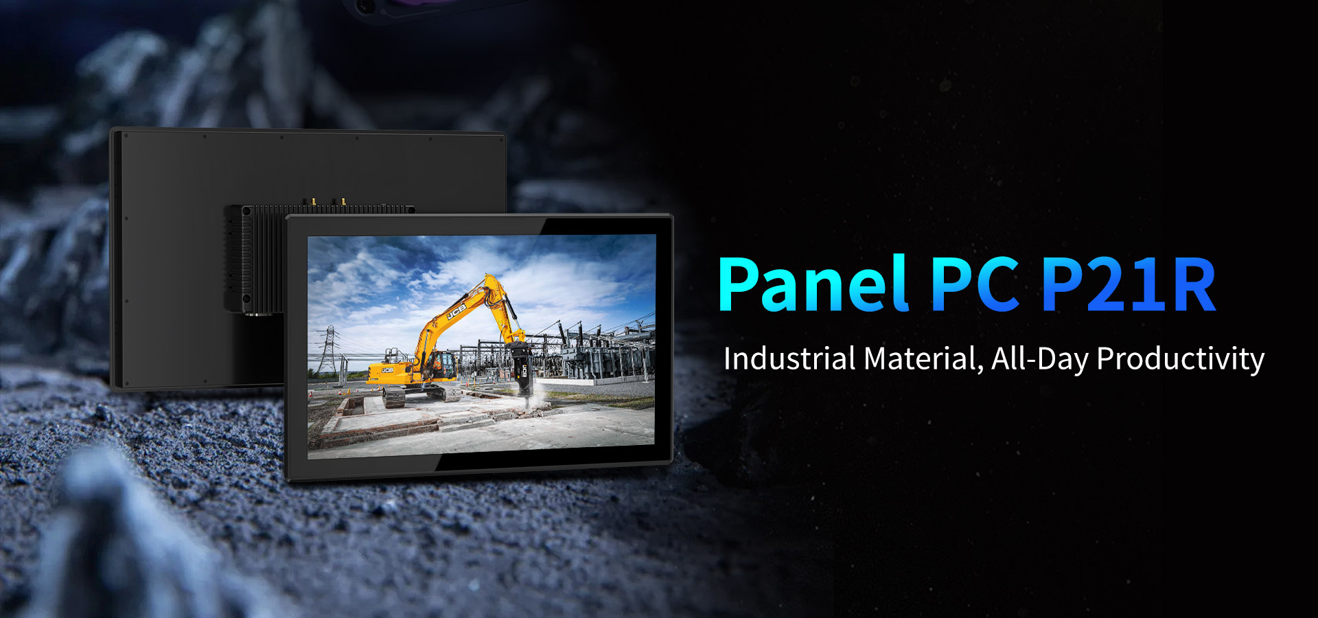 Touchscreen Fanless Tempered Glass ONERugegd P21R Tough 21.5 Inch IP65 Panel Computer